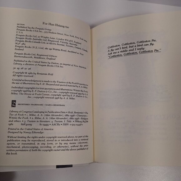 The Tao Of Pooh 1982 & The Te Of Piglet 1992 Hardcover Lot Benjamin Hoff - Picture 4 of 16